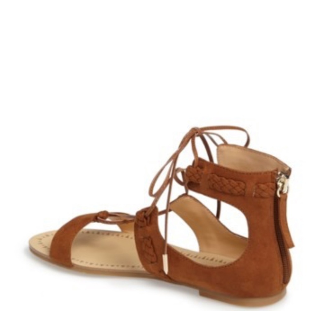 Ludlow Cognac Ghillie Lace Up Gladiator Sandal - Picture 7 of 7